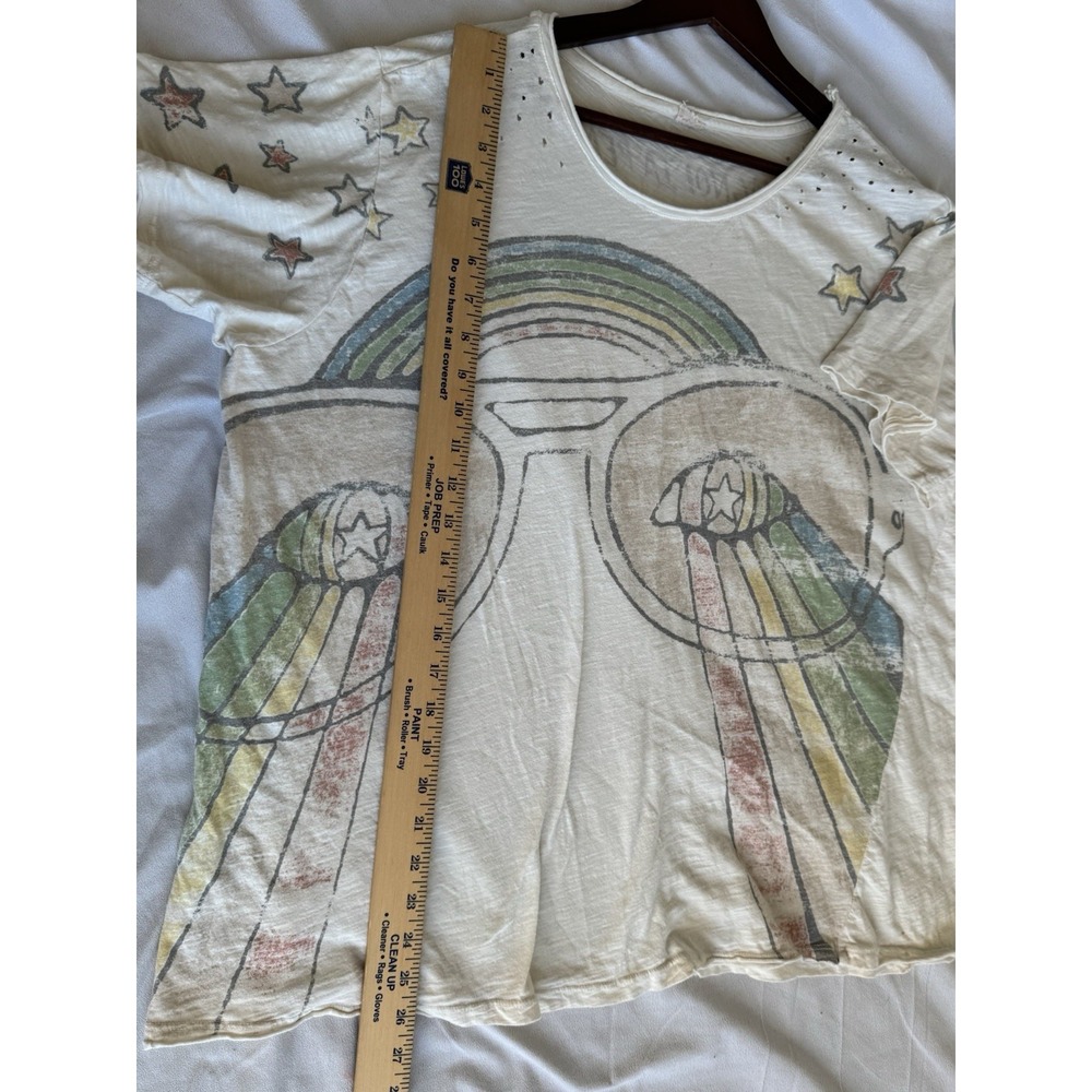 Magnolia Pearl Rainbow Vision Dylan Tee Oversized Short Sleeve Glasses Stars Art - Picture 12 of 13